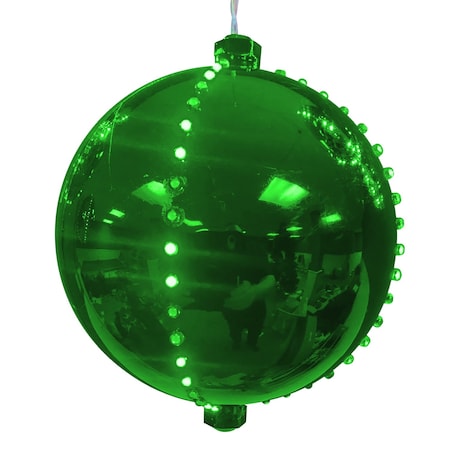 Platinum LED Green 6 In. Lighted Ornament Hanging Decor